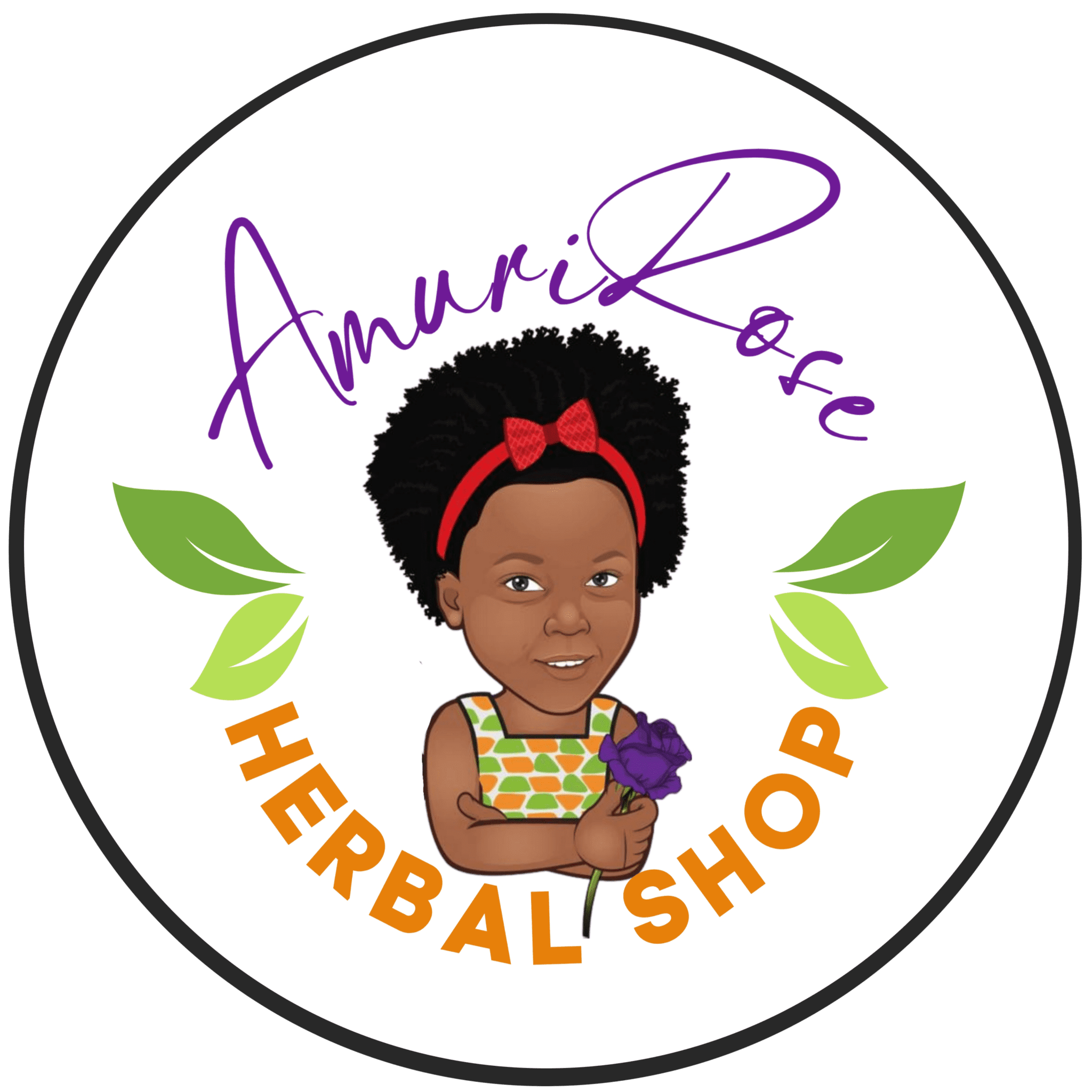 AmuriRose Herbal Shop Logo